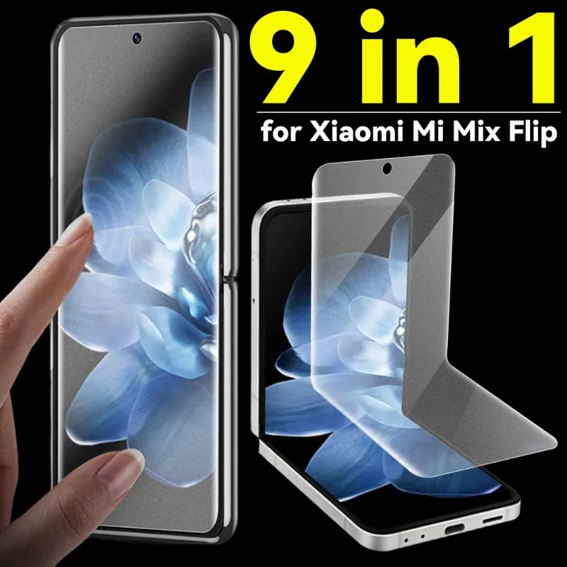 Гибкие ТПУ защитные пленки 9 в 1 для Xiaomi Mi Mix флип-Гидрогелевая пленка передняя и