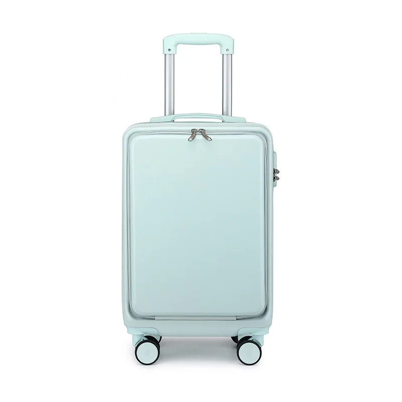 

Light blue medium side zip travel luggage PR031-4959003