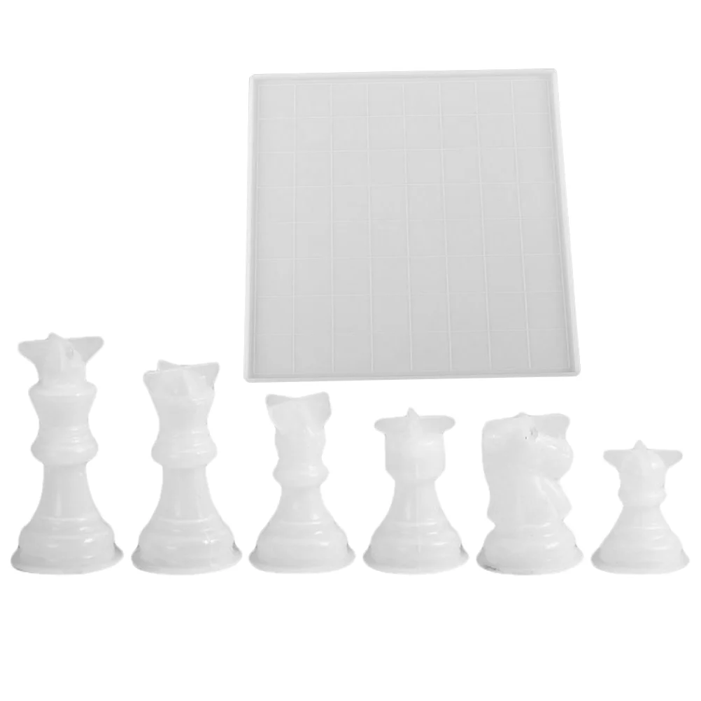 

Silicone Chess Board Resin DIY Accessory Piece Silicone Moulds Gifts Kids Molds Silica Gel International Kit