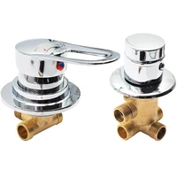 vagsure solid brass screw threadintubation cold hot water mixer shower faucet tap 2345 way shower diverter two piece split