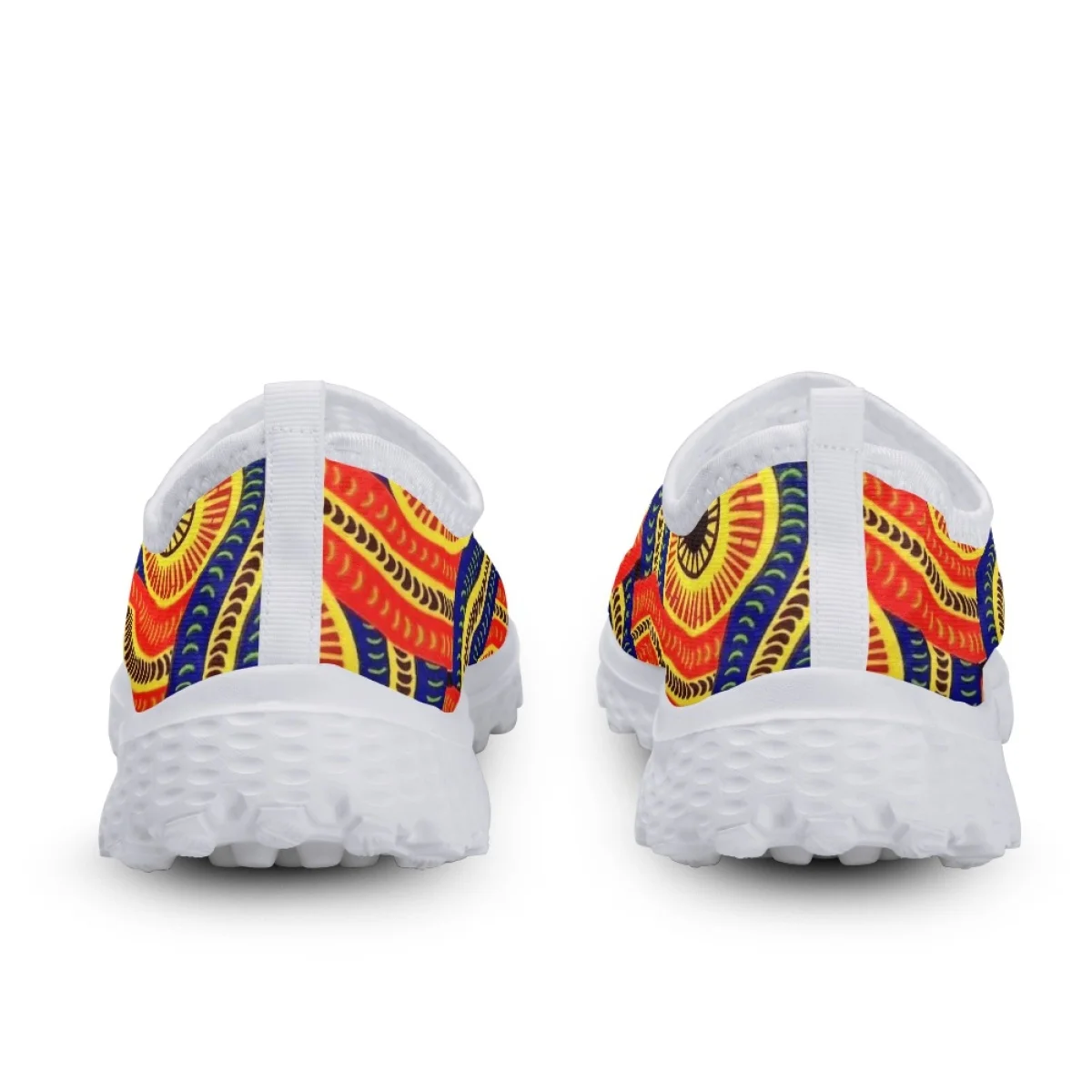 Nopersonality Vintage African Print Sneakers Traditional Style Ladies Mesh Running Shoes Casual Flat Popular Anti-slip Wear