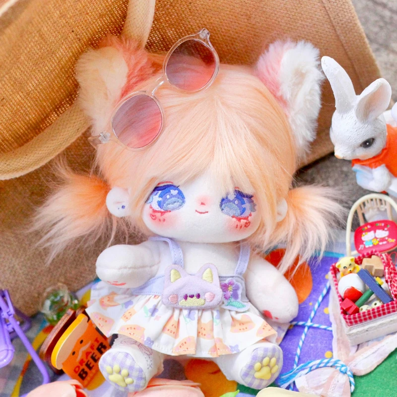 Новая милая плюшевая персиковая паста 20 см медовый персик лиса с ушками жареные