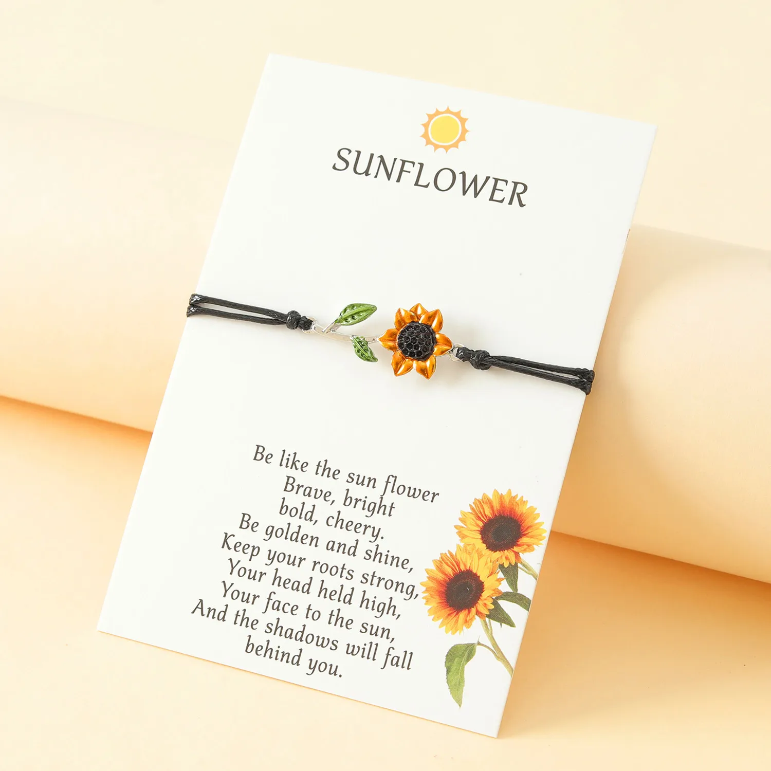 

Vintage Sunflower Wish Bracelet for Women Colorful Daisy Handmade Braided Adjustable Bracelets Trendy Friendship Party Jewelry