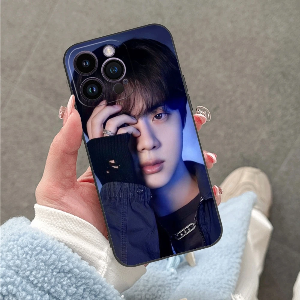 Чехол для мобильного телефона KPOP RM Jim Kim iPhone 15 14 13 12 11 X XR XS 8 7 Pro Max Plus Mini черный мягкий