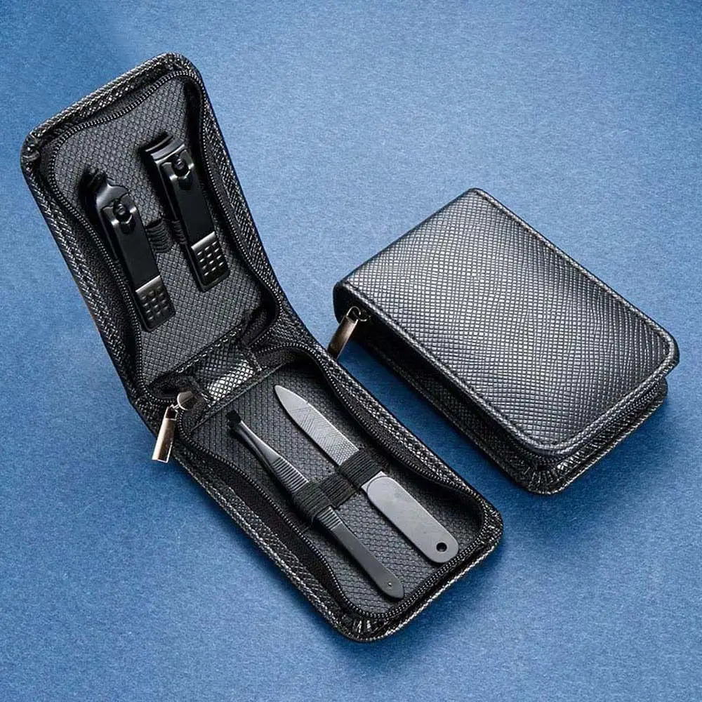 

6/4pcs/set Nail Clippers Set Nail File Zipper Bag Nail Clippers Manicure Portable Travel Home Nail Care Tools Gift Set