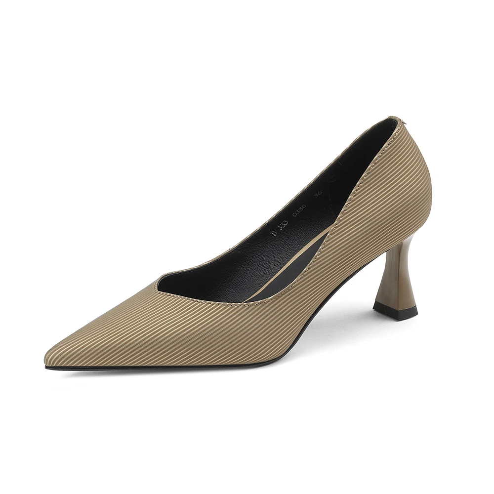 Cialisa Handmade Genuine Leather Women Footwear Thin High Heels Classics Pumps Pointed Toe Elegant Female Shoes For Offiice Lady