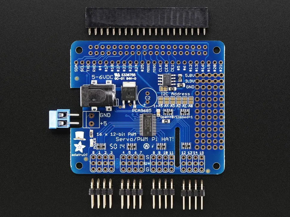 

Adafruit 16-Channel PWM / Servo HAT for Raspberry Pi - Mini