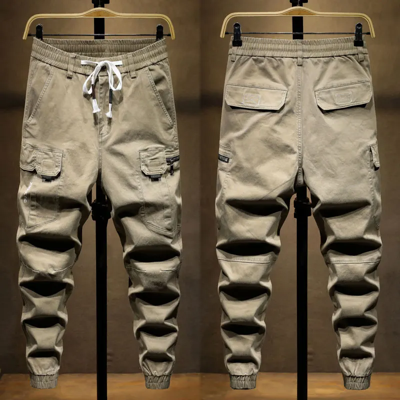 Streetwear Fashion Men Jeans Multi Pockets Designer Loose Fit Casual Cargo Pants Hombre Hip Hop Joggers Men Wide Leg Trousers