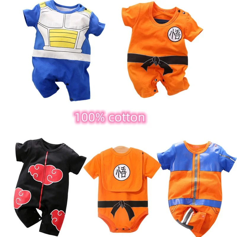 

Anime Costume Baby Boy Girl Clothes Cotton Short Sleeve Infant Romper Onesie Jumpsuits Pajamas Outfit Babygrow Overalls