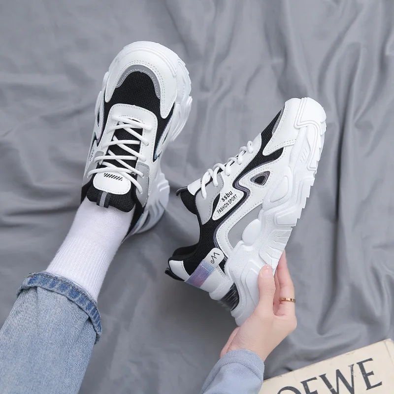 New Sneakers Women Platform Flat Shoes Woman Shoes Casual Trainers Ladies Chunky Sneakers Female Shoes Student Fashion Sneakers