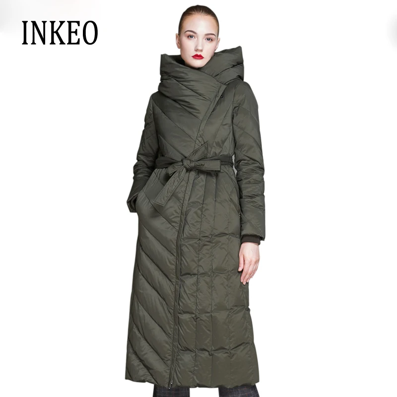 

Winter hooded Jackets Women Elegant Solid Long Slim 90% Duck Down Jacket Thicken puffer coat Female Snow Overcoat Plus Size O568