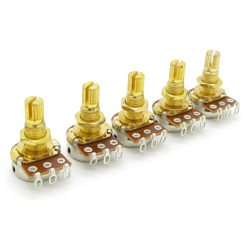 

Guitar Potentiometer Audio Volume&Tone Pots Switch Control A500K Split Shaft Taper Potentiometers Gold Pack Of 20