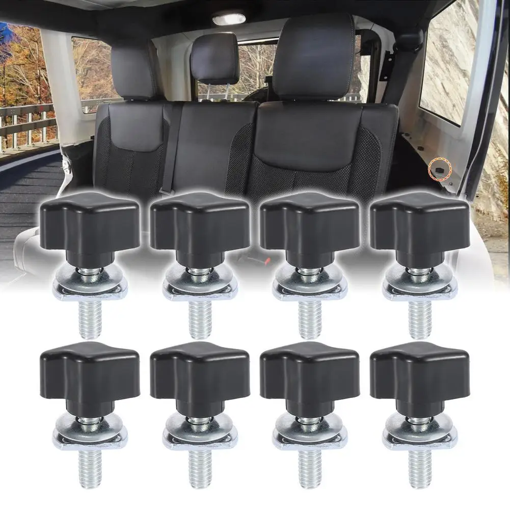 

8pcs Hard Top Quick Removal Bolts Screws Nuts Quick Release Fastener Compatible For Jee-p Yj Tj Jk Jl 1995-2021