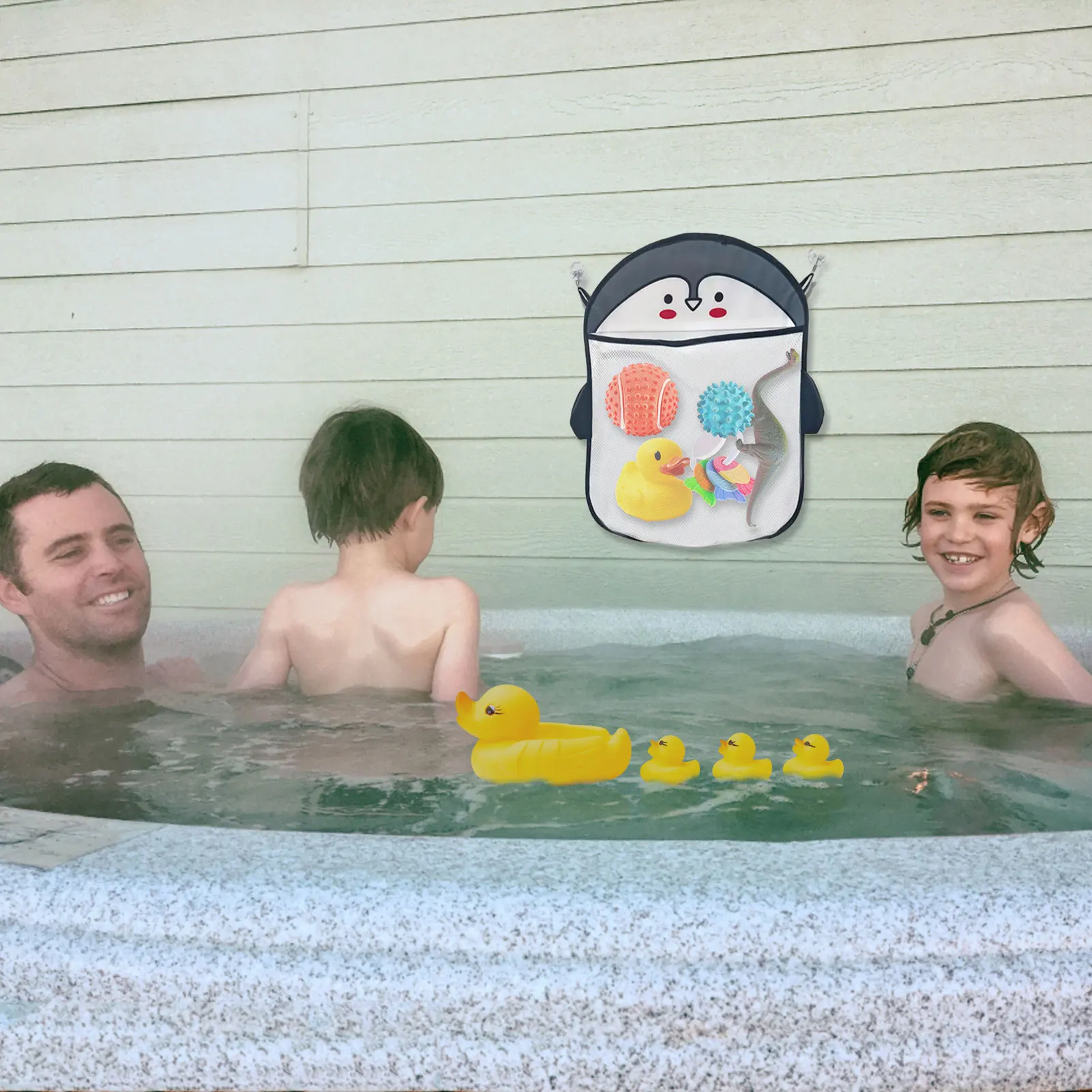 Bathtub Toy Holder Bath Toy Holder For Babies ToddlersBath Toys Storage Has 2 Sticky Hooks For Quick And Easy Installation