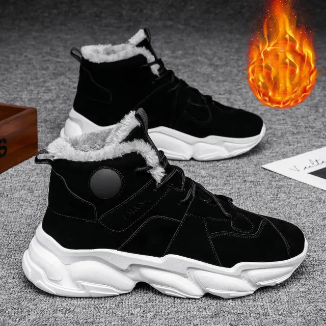 Winter Shoes Men Tennis Shoes Leather 