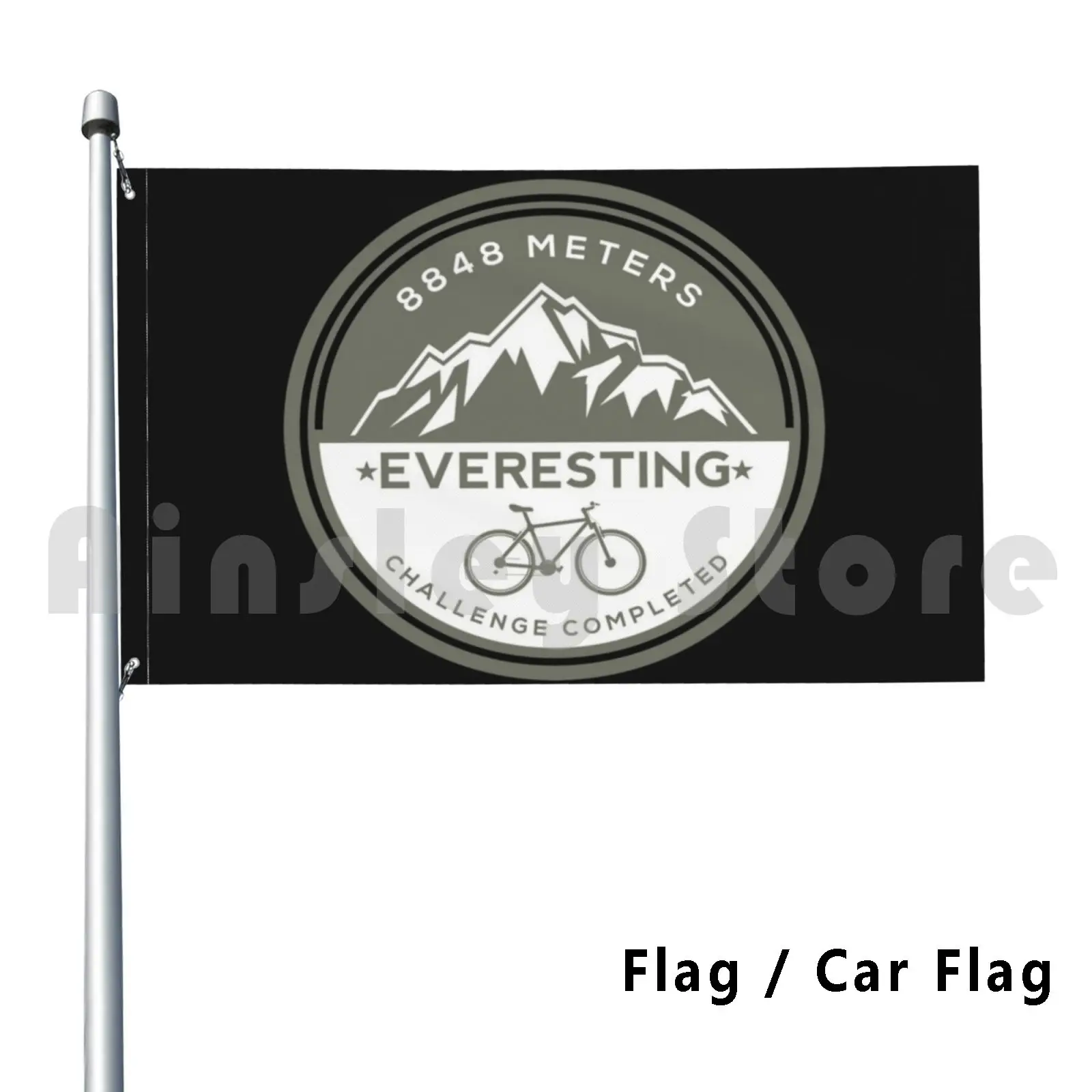 Everesting Challenge Completed Outdoor Decor Flag Car Bicycle Art Cycling For Cyclists |