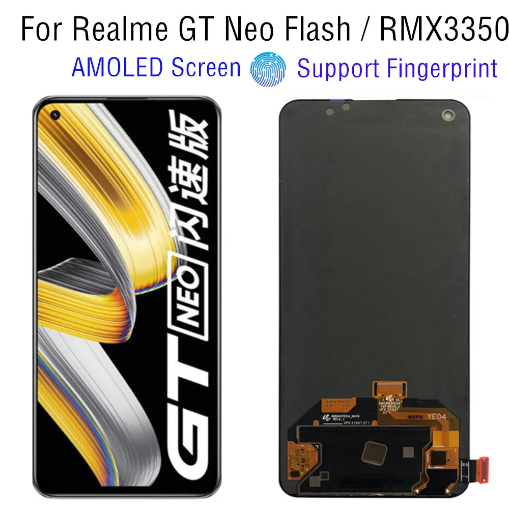 

6.43" AMOLED Screen For Realme GT Neo Flash rmx3350 LCD Display Touch Screen Assembly Replacement Accessory