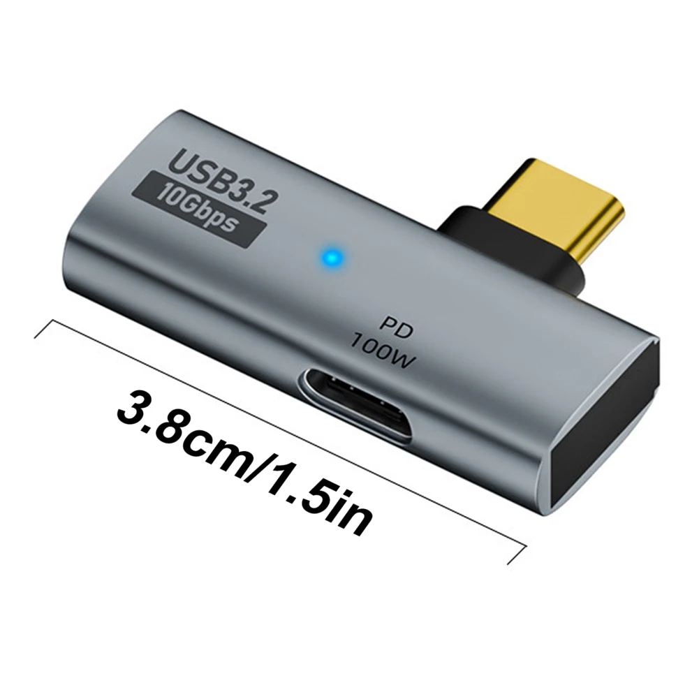 Адаптер USB Type C 2 в 1 для передачи данных и быстрой зарядки 100 Вт