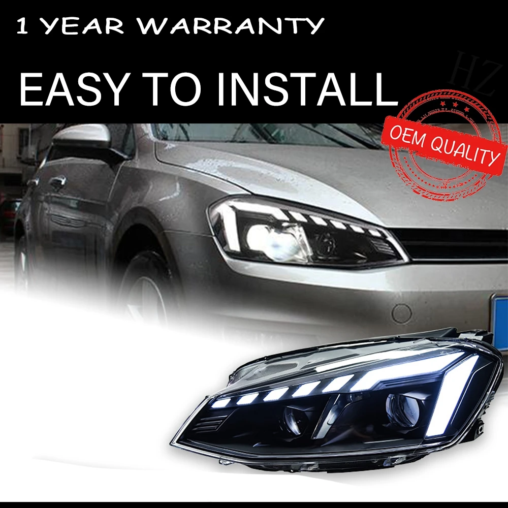 Фара для VW Golf 7 MK7 2013-2017 Авто автомобильные товары 12 В H7 LED DRL Hella 5 Ксеноновые линзы Hid