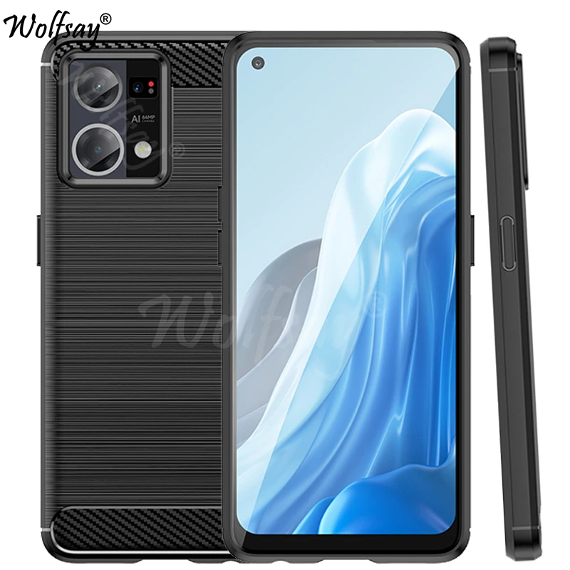 

For Oppo F21 Pro Case Bumper Rubber Silicone Carbon Fiber Back Cover For Oppo F21 Pro Back Case For Oppo F21 Pro Case 6.43 inch