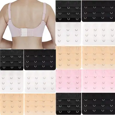 3/6Pcs Women Bra Strap Extender 2/3/4 Hooks Bra Extenders Underwear Clasp Strap female Intimates Accessories Elastic Bra Clip