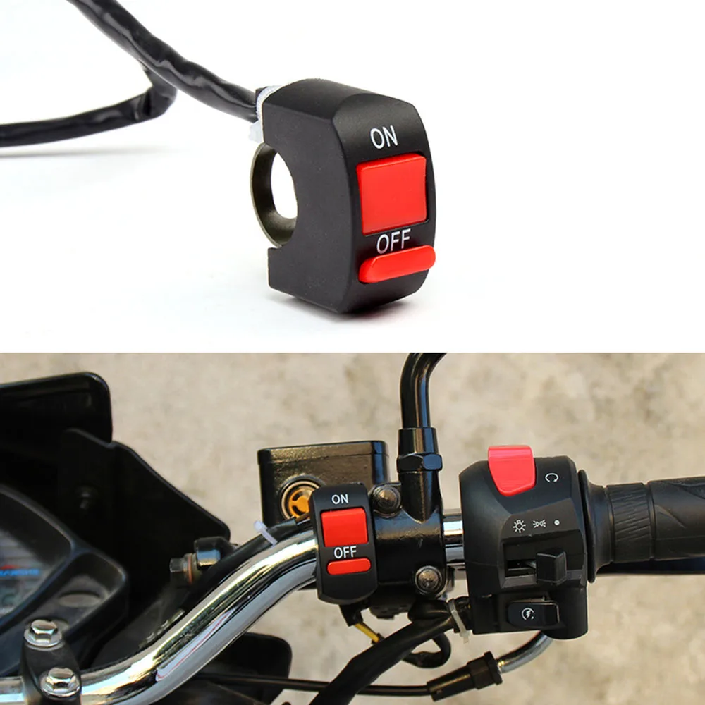 

Motorcycle Handlebar Mount On-Off Button Switch Double Flash Dangerous Lamp Switch Controller Switch Headlamp Switch