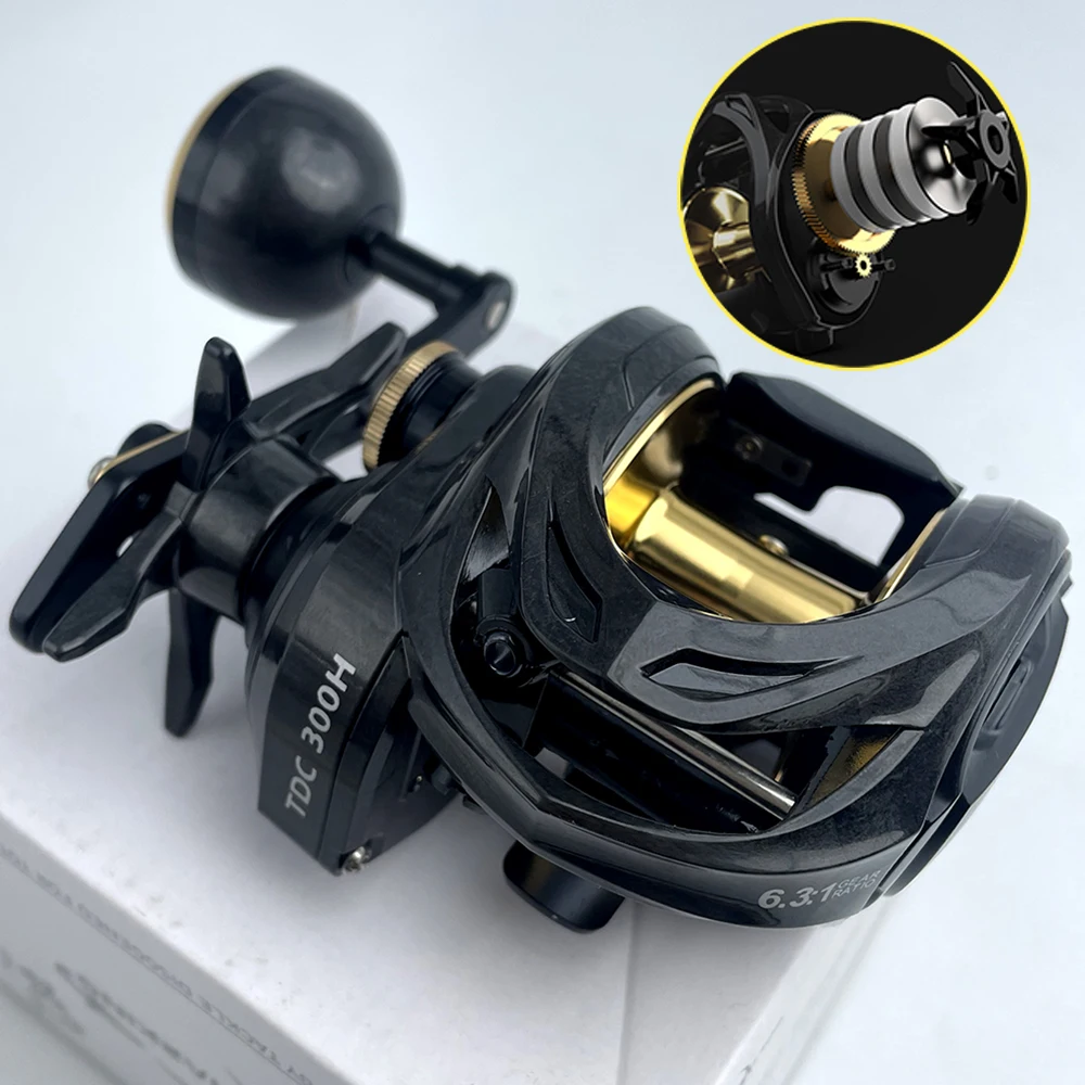 

16KG Drag Fishing Reel for Bass Ocean Reel 9+1 BB Baitcasting Reel 6.3:1 Carbon Frame Freshwater Saltwater Fishing Accessories