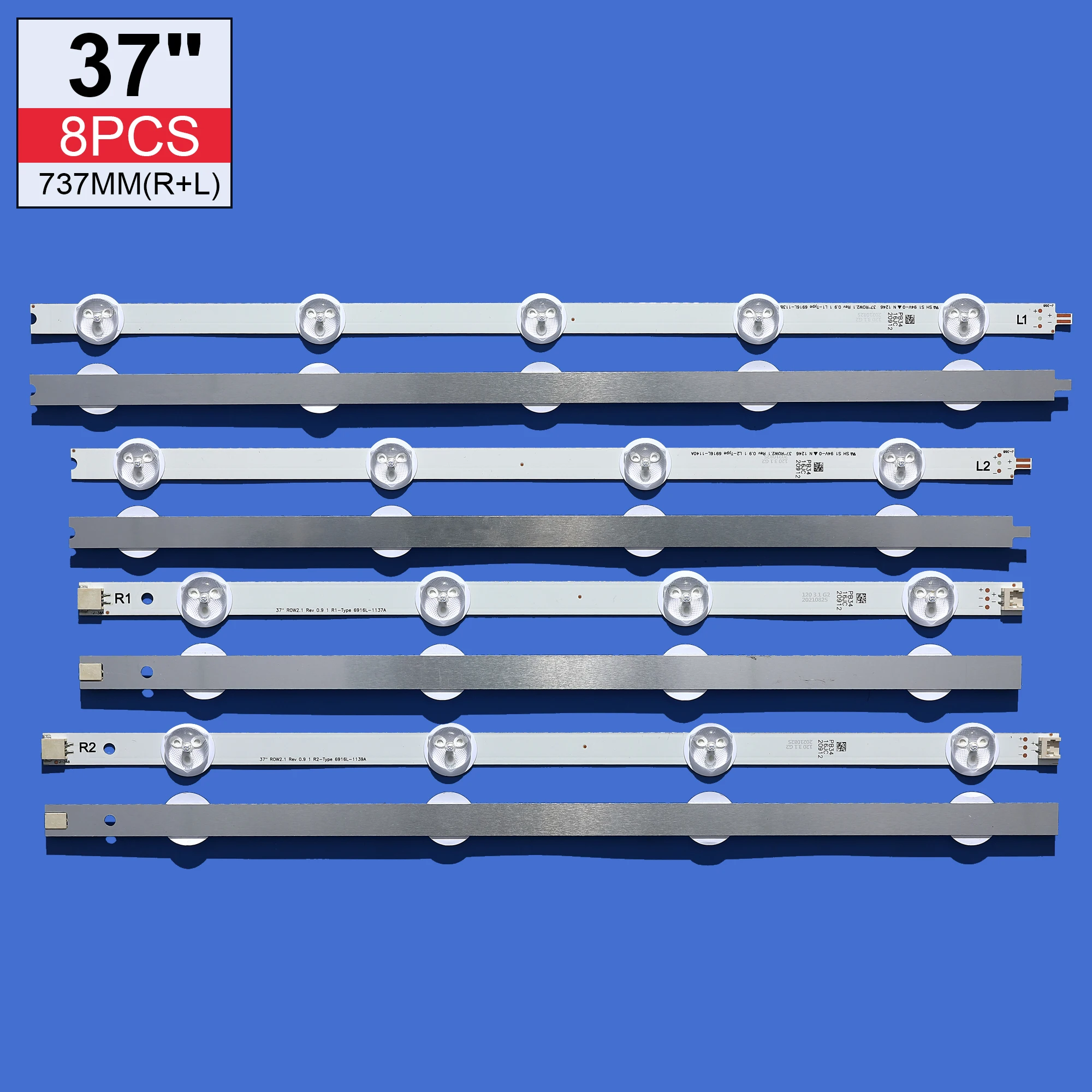 

737mm 8 PCS LED backlight strip for LIG 37LN5403 37LN540B 37LN541U 37LA613V 37LA615V LATWT370R 6916L-1138A 1137A 1139A 40