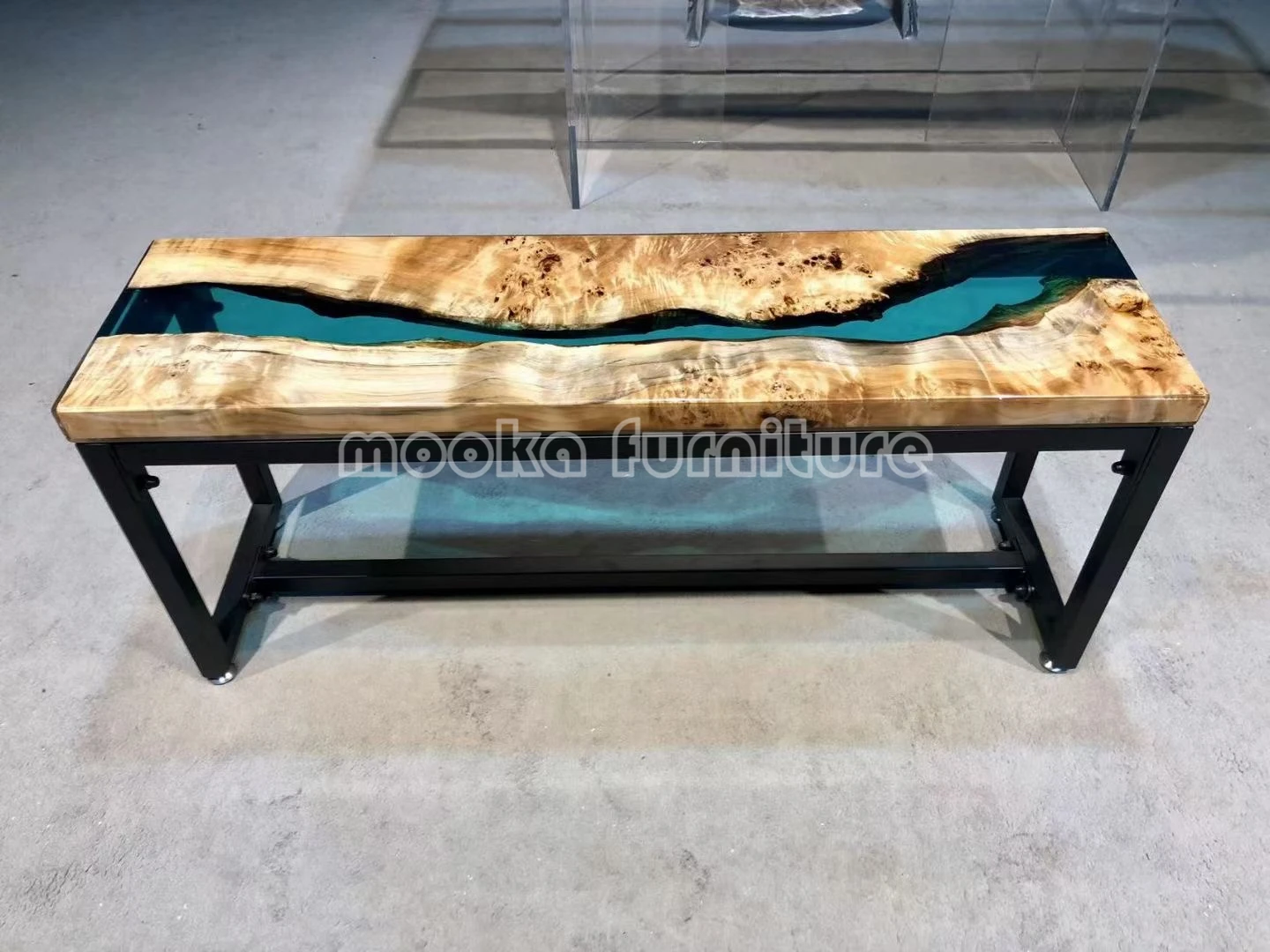 Уникальный стол из эпоксидной древесины с консолью массива дерева деревянные