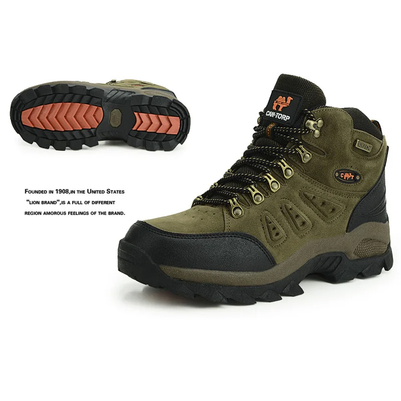 Large Size 48 Hiking Shoes Men Couple Sneakers High Top Mountain Climbing Shoes Women Outdoor Non-slip Jogging Trekking Sneakers