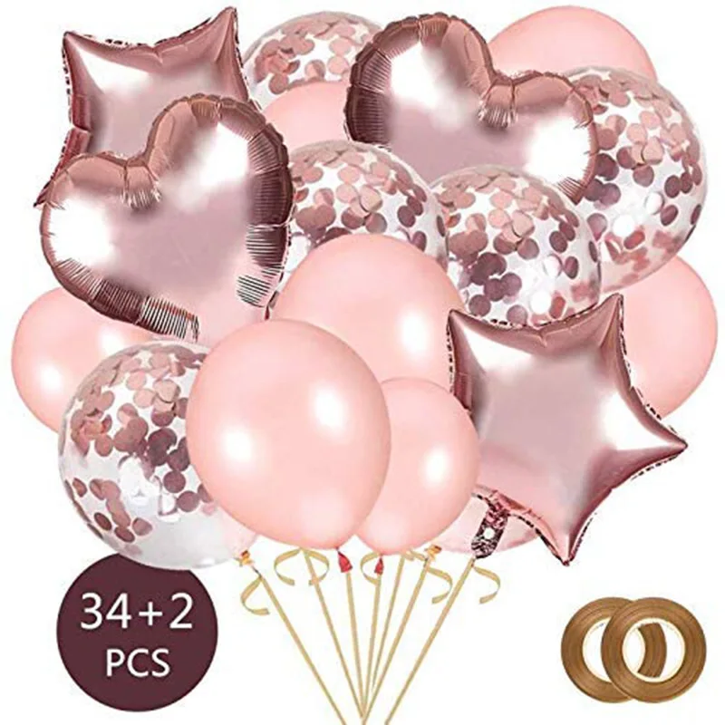 

День Святого Валентина, День свадьбы, фотоукрашение и украшение, воздушный шар из алюминиевой фольги Love, набор воздушных шаров из розового золота