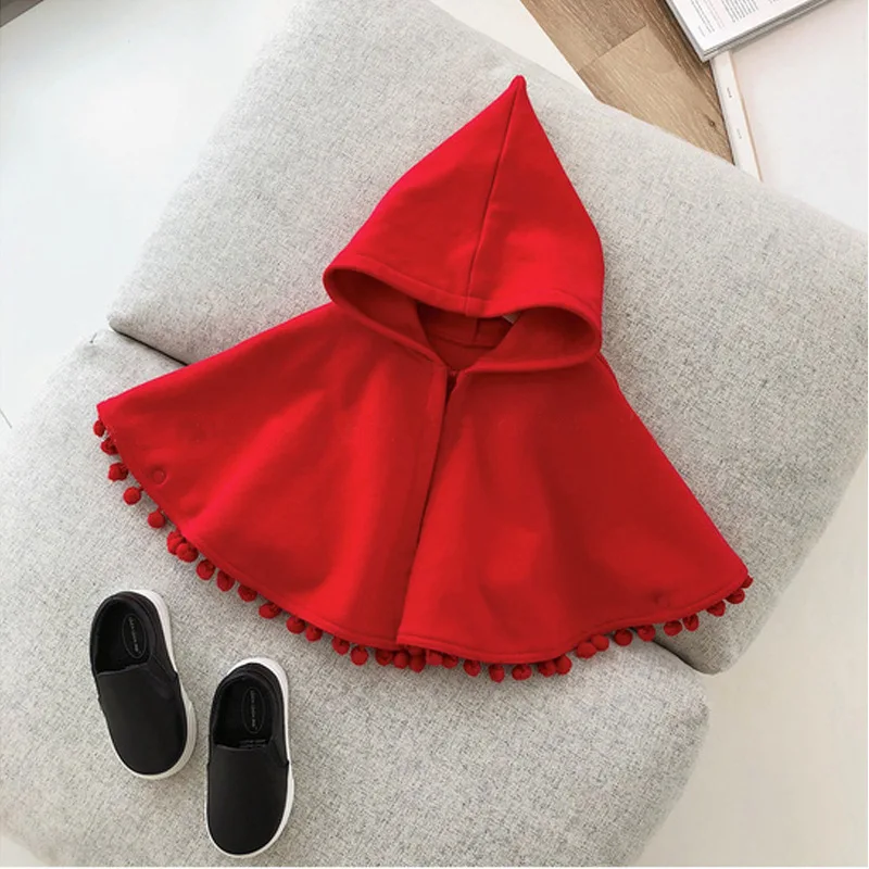 

New Popular Thickened Winter Baby Children Cape Girls Shawl Coat Little Girls Clothing