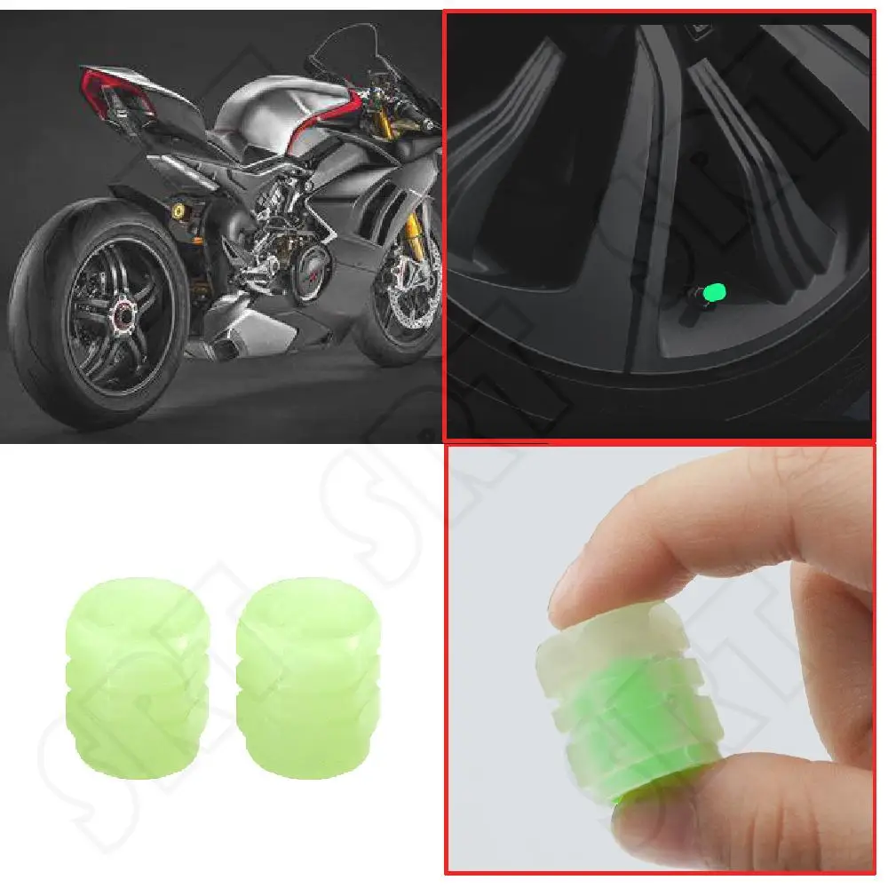 

For Ducati 1200 1260 Diavel multistrada Panigale V4 V2 959 1098 1198 1299 Motorcycle Tyre Air Valve Fluorescent decorative Caps