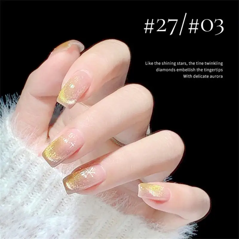 

Waterproof Anti-sweat 30 Color Nail Polish Diamond Shiny 10ml Phototherapy Adhesive Gel Smooth Delicate Cats Eye Nail Glue