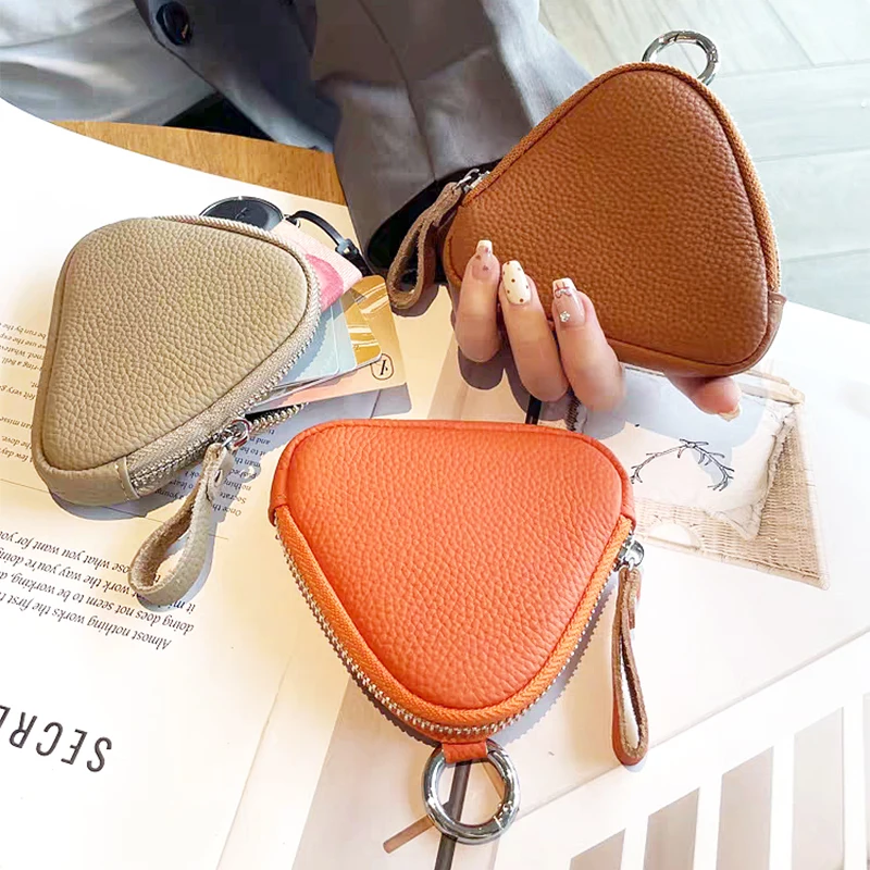 Треугольный кошелек для монет на заказ чехол наушников из натуральной кожи с