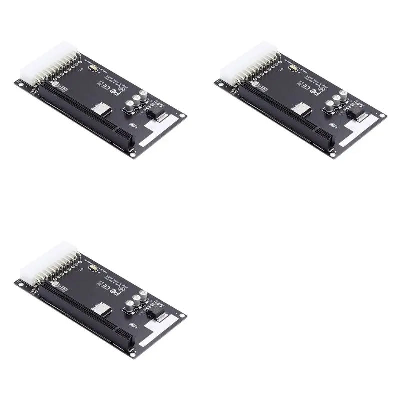 Фото QWE-3Pcs 4X Oculink SFF-8612 SFF-8611 адаптер PCI-Express 16X с портом питания ATX 24Pin для материнской платы и видеокарты №1