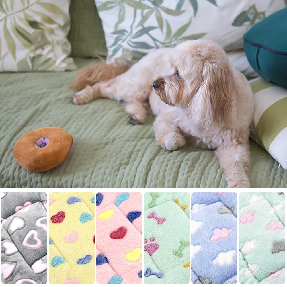 Фланелевой коврик для домашних животных кровать кошек утолщенный спальный собак
