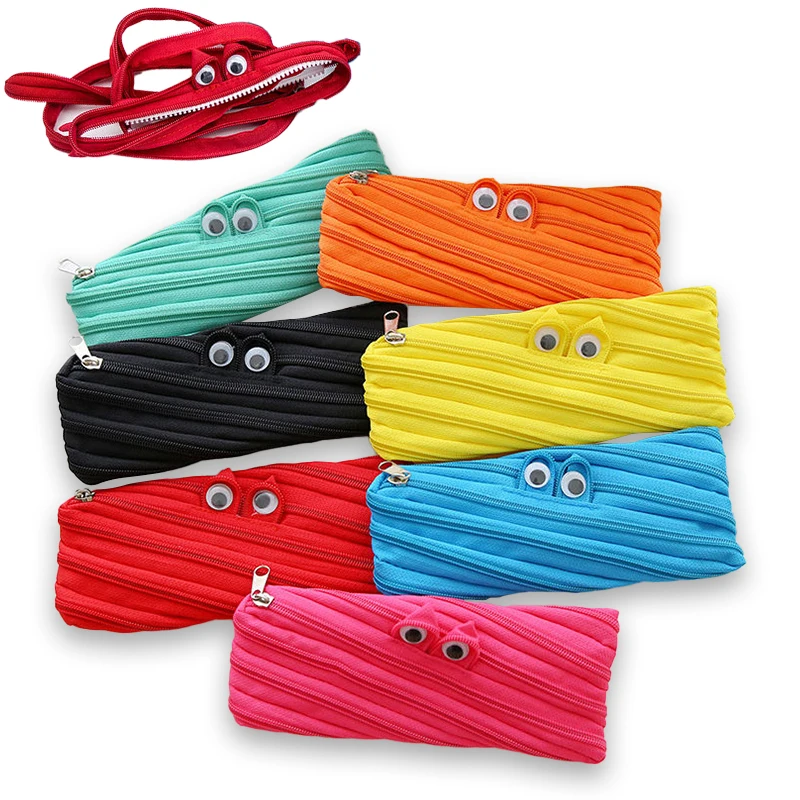 

Magic Caterpillar Zipper Pencil Case Kawaii Pencil Bags School Stationery Storage Bag Cute Pen Holder Student Pen Case for Kids