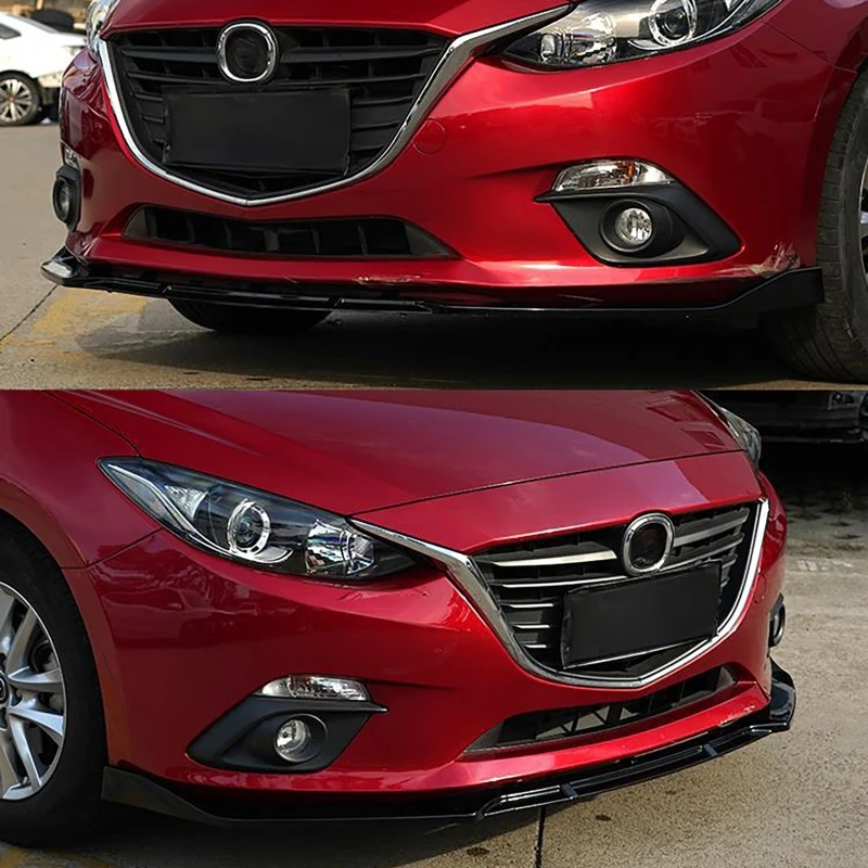 3 шт. глянцевый черный бампер для Mazda Axela 2014-2018