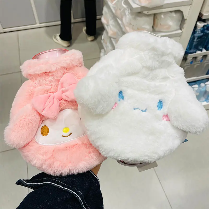 

Sanrio Hot Water Hellokitty Mymelody Kuromi Cinnamoroll kawaii Bag Plush Heating Water Bag Cute Cartoon Hot Water Bag