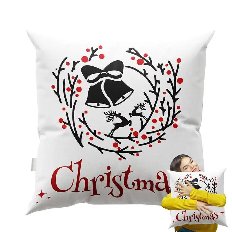 

Merry Christmas Pillow Covers Soft Square Cushion Cover For Couch Throw Pillow Home Decor And Christmas Gifts For Friends Women