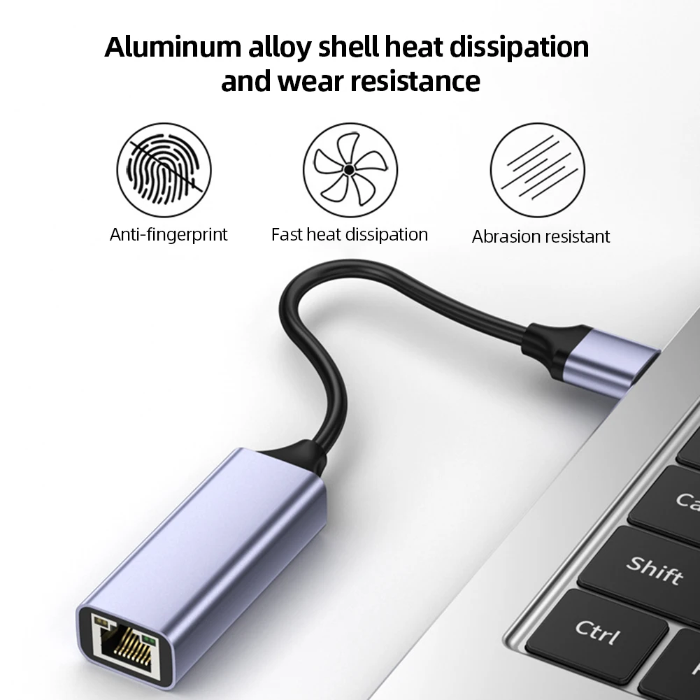 

USB Ethernet Adapter USB3.0 Network Card 1000Mbps Network Adapter RJ45 Type-C Gigabit for Laptop Xiaomi Box