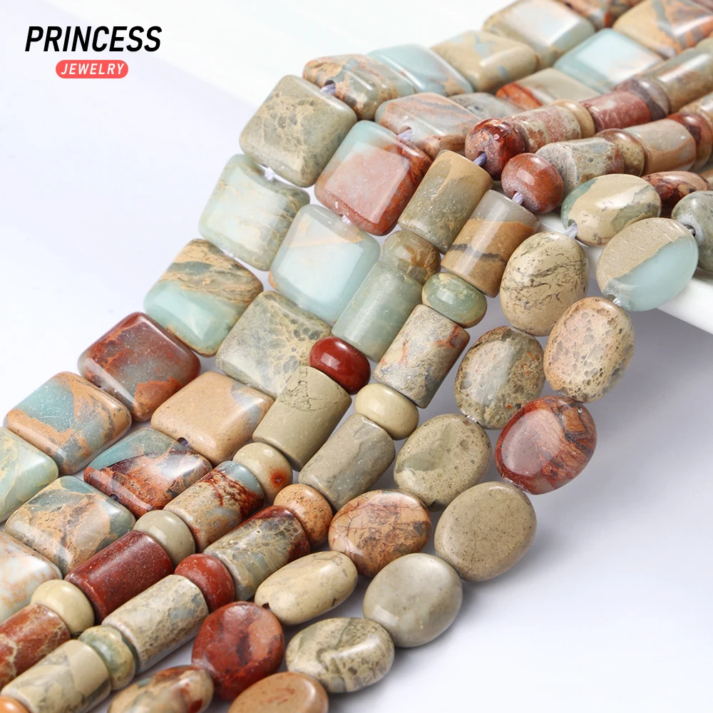 A + натуральный змеиный нефрит овальные трубчатые квадратные бусины свободные из