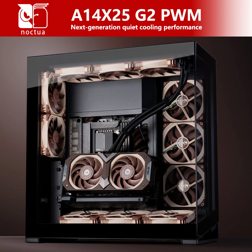 Фото Noctua NF-A14X25 G2 PWM SX2-PP Тихая производительность охлаждения нового поколения 140x140x25 мм Бесшумный вентилятор охлаждения Подшипник радиатора SSO2 №5