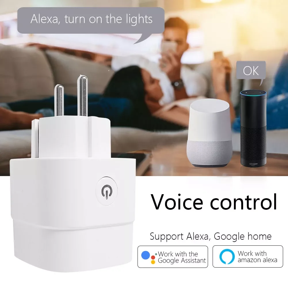 

WiFi Smart Plug Sockets 16A EU Plug Smart Life APP Work with Alexa Google Home Smart-Home Automation EU UK Plug Yandex
