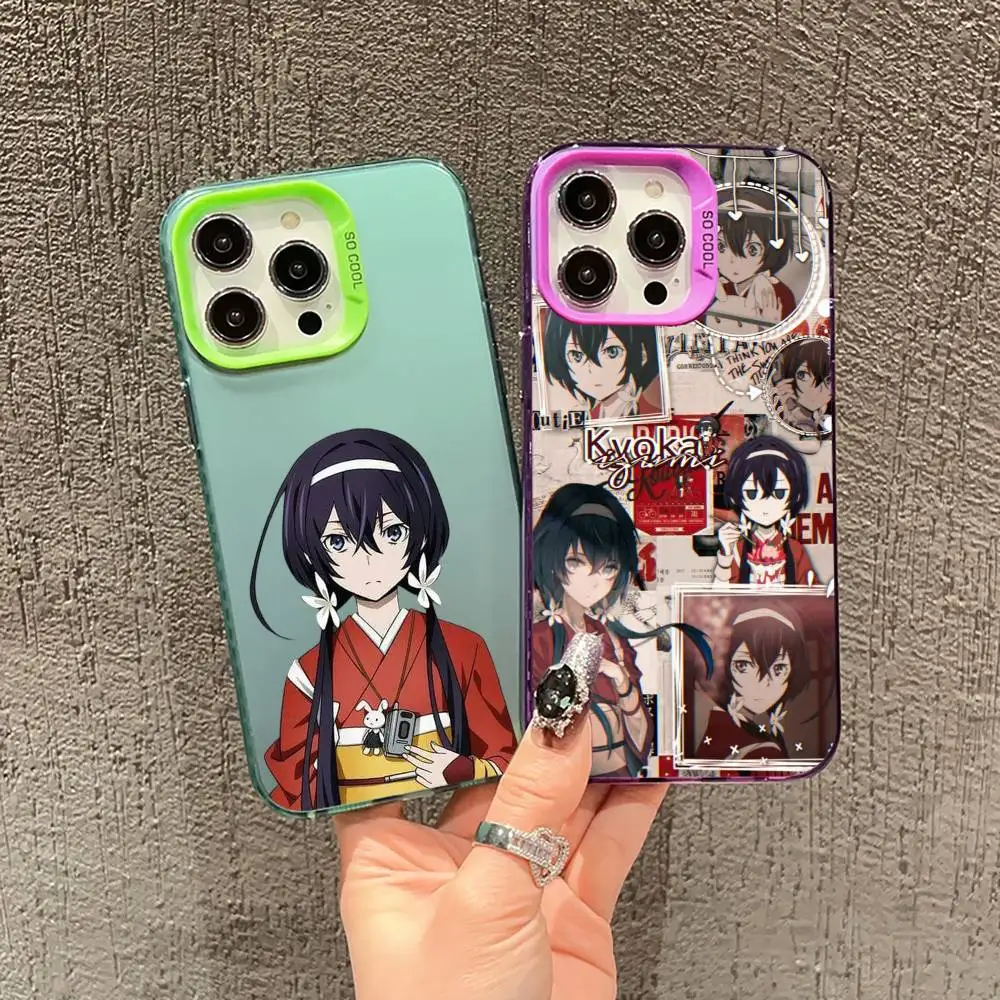 Фото Чехол для телефона Bungo Stray Dogs Kyoka Izumi для iPhone 17, 16, 15, 14, 13, 12, 11 Plus, Pro Max, XS, серебристого цвета. №1