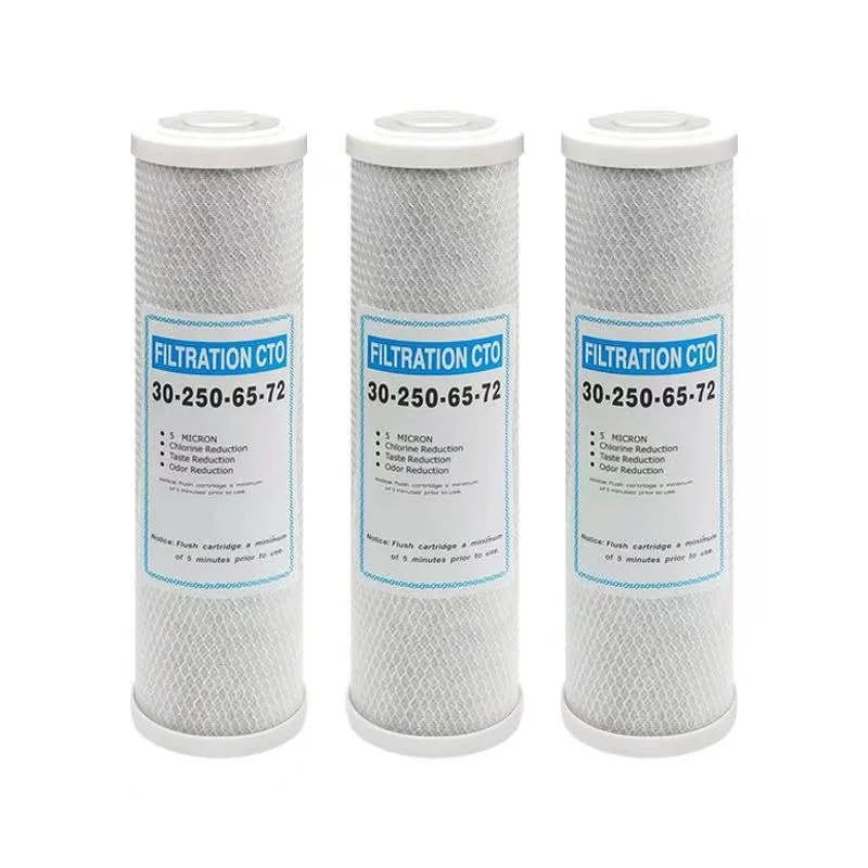 

2pcs Water Filter Activated Carbon Cartridge Filter 10 Inch Cartridge Replacement Purifier CTO Block Carbon Filter Waterpurifie