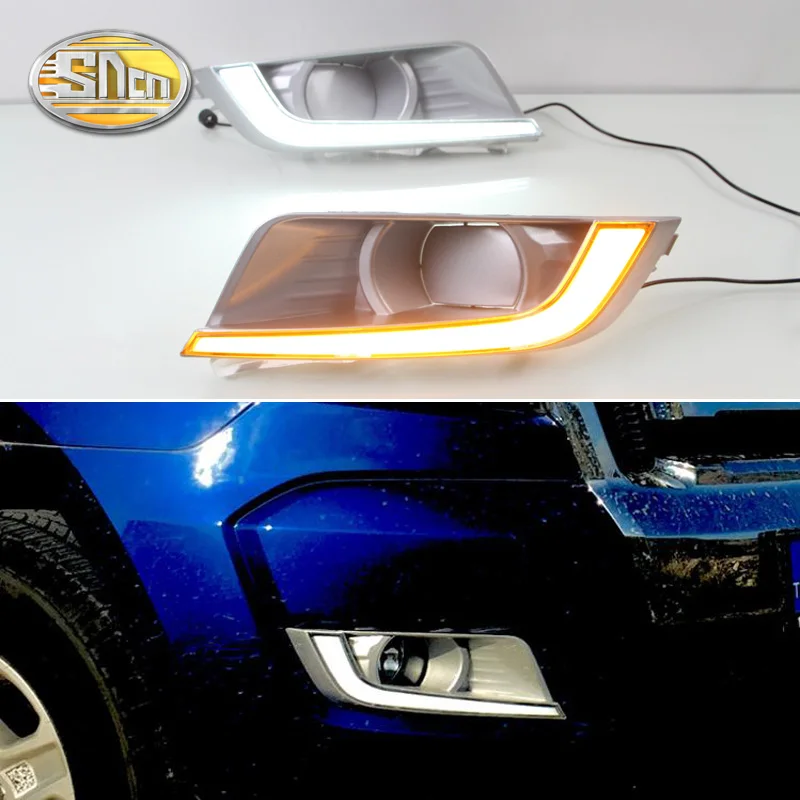 

LED Daytime Running Light For Ford Ranger 2015-2018 Car 12V Fog Lamp Decoration 2-in-1 Functions LED DRL + Turn Signal