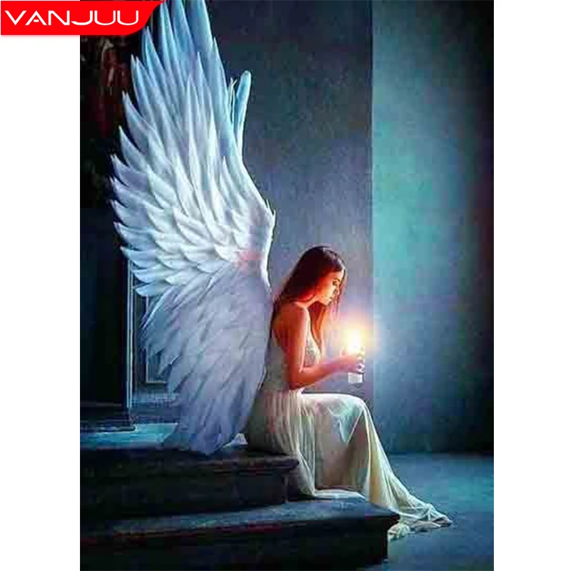

5D алмазная живопись Ангел девушка полная дрель Алмазная фотография наборы для вышивки крестиком DIY Стразы домашний Декор стены подарок