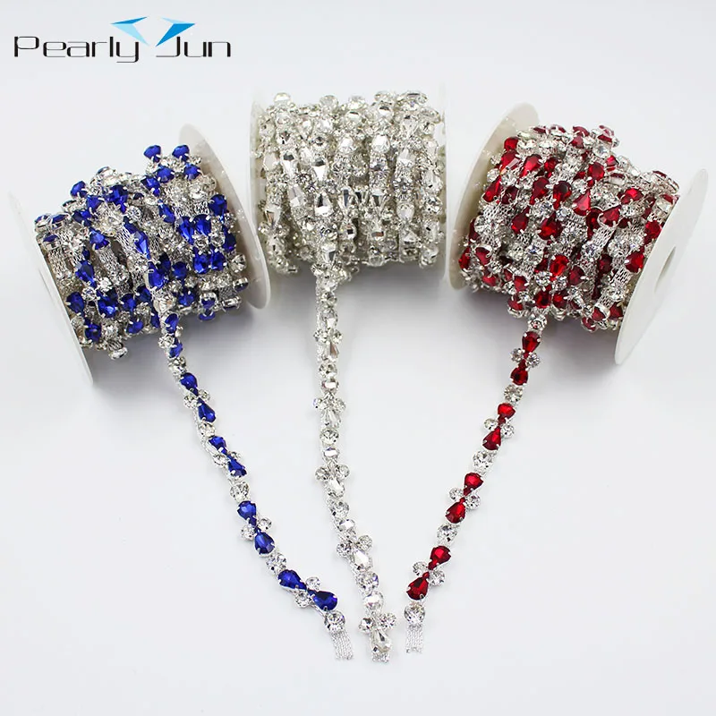 1/5 ярдов, 1,4 см, новая подсекция, цепочка для упаковки одежды и брюк, юбка «сделай сам» и блестящая тесьма с кристаллами ML055